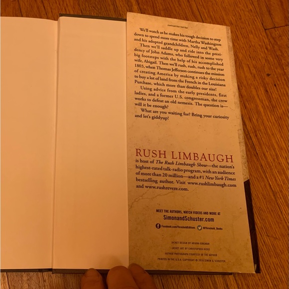 Accents Rush Revere And The Presidency By Rush Limbaugh Hardcover